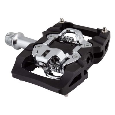 Origin8 Everland Adventure Double Clipless Pedals, Black/Silver, 9/16"
