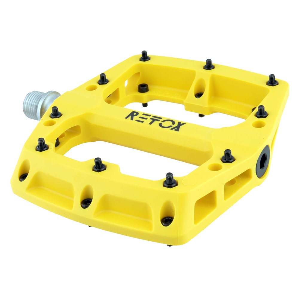 Origin8 Retox Platform Pedals, 9/16", Yellow