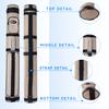 GSE Games & Sports Expert 2x2 Deluxe Hard Billiard Pool Cue Stick Carrying Case, Billiard Cue Case, Billiards Accessories (Oval - Grey) view 3