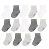 Fruit of the Loom Baby 14-Pack Grow & Fit Flex Zones Cotton Stretch Socks - Unisex, Girls, Boys (0-6 Months, Grey) view 1