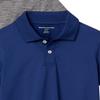 Amazon Essentials Boys' Active Performance Polo Shirts, 2-Pack Navy/Grey, Large view 3