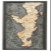 Woodchart Baja Peninsula 3-D Nautical Grey Frame, 13.5" x 43" view 1
