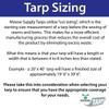 Moose Supply Tent Tarp, Waterproof, Heavy Duty Cover for Swimming Pool, Camping, Truck, Car, Tents, Roof, Boat or Furniture, UV and Tear Resistant, Indoor/Outdoor Silver and Black Tarp, 25' x 40' view 3