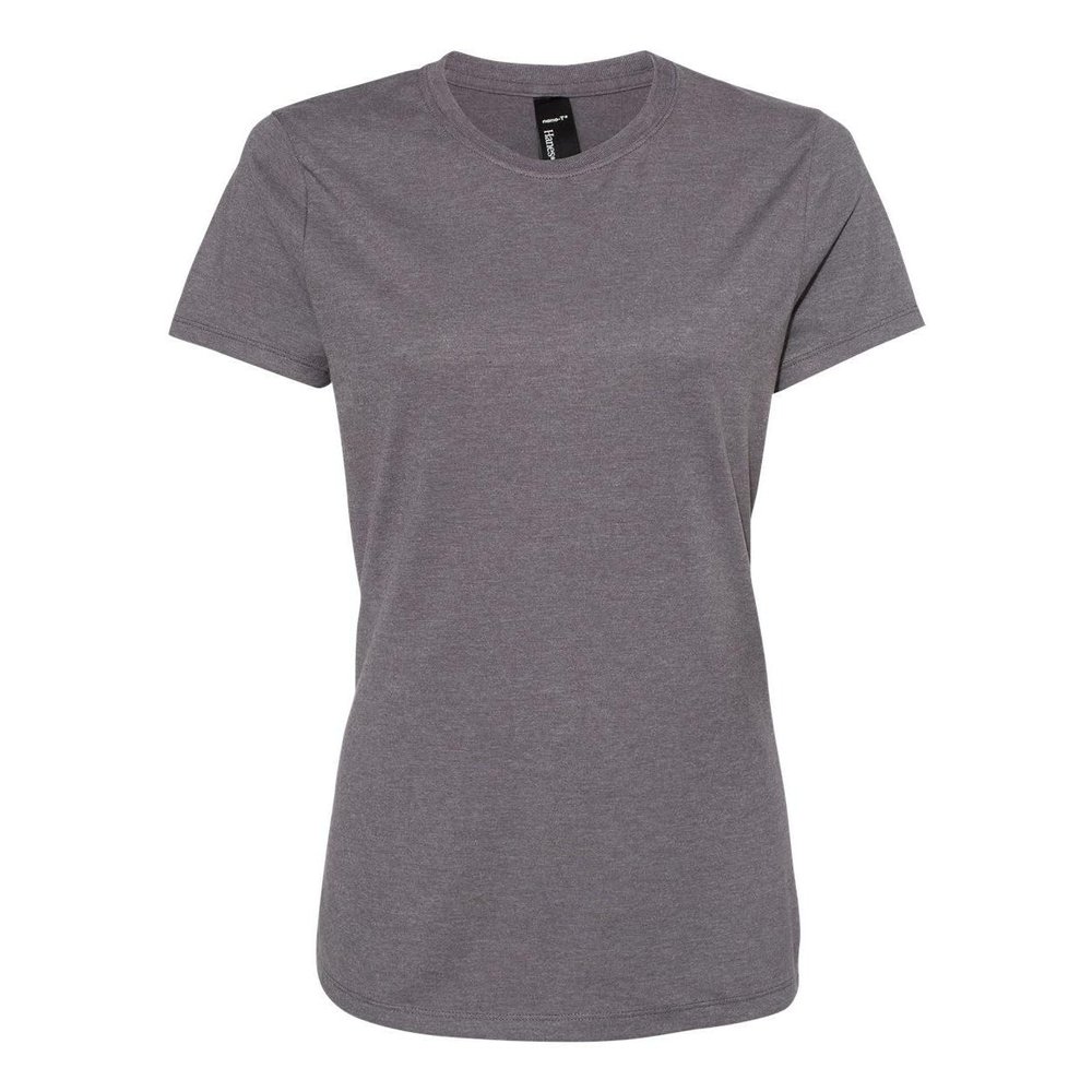 Hanes Nano-T Womens Short Sleeve T-Shirt S Charcoal Heather