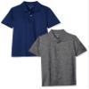 Amazon Essentials Toddler Boys' Short-Sleeve Active Performance Polo Shirts for School Uniform, Pack of 2, Navy/Grey, 2T view 1