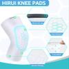 HiRui Knee Pads for Kids Youth Adult, Basketball Baseball Knee Brace Knee Support, Collision Avoidance Kneepad Compression Knee Sleeve for Volleyball Football Cycling Running-1Pair (White, 2XL) view 3