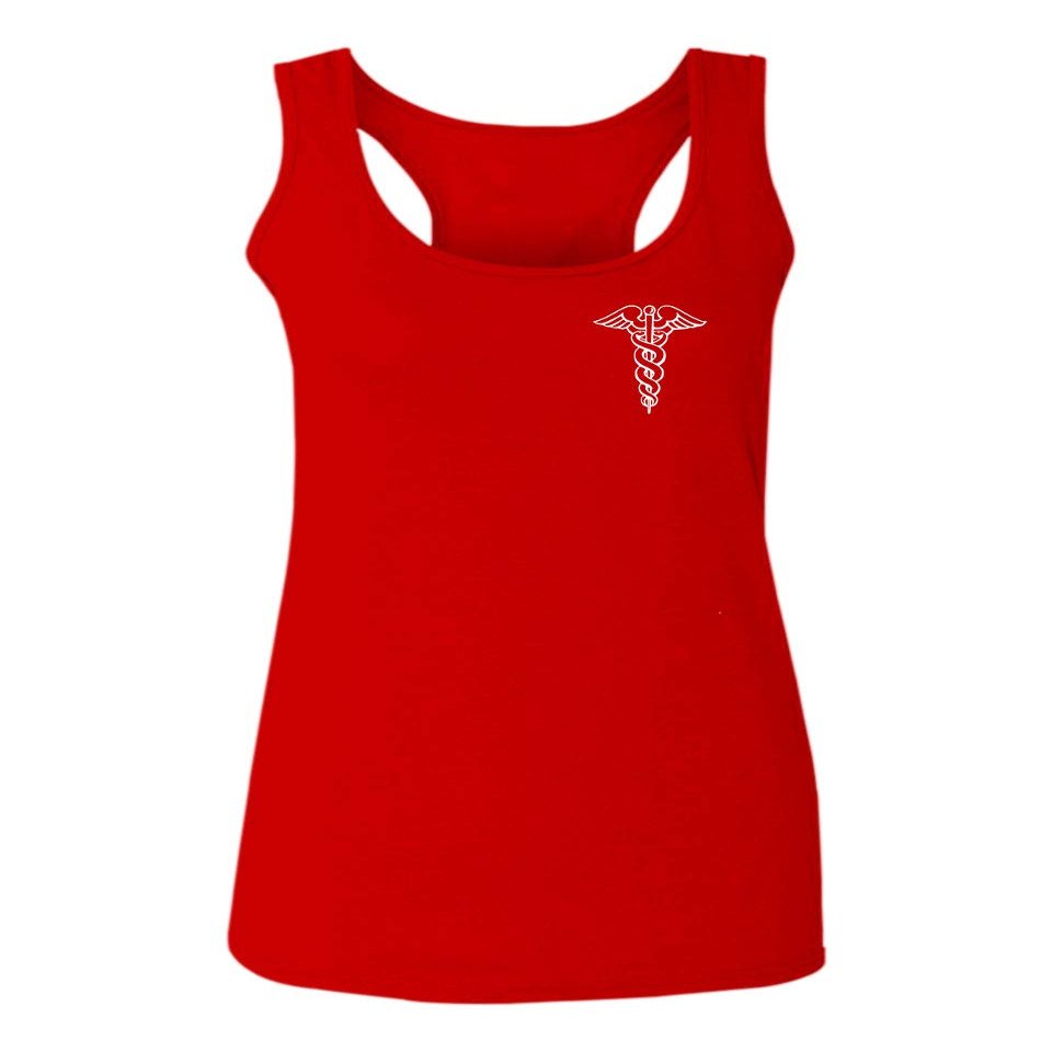 0066. Mother Gift I'm a Nurse RN Nurse Registered Women's Tank Top Racerback (Red, X Small)