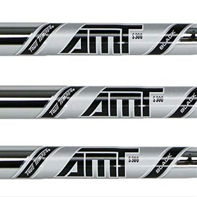 True Temper AMT Black 5-PW Steel Iron Shafts .355 Taper Tip - Set of 6 Shafts (Choose Flex) (Regular R300)