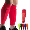 HiRui Soccer Shin Guards Shin Pads for Kids Youth Adult, Calf Compression Sleeve with Honeycomb Pads, Support for Shin Splint Baseball Boxing Kickboxing MTB, Lightweight(1PAIR)(Red, 2XL) view 1