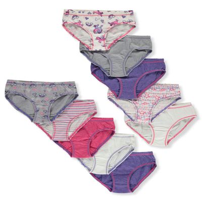 Hanes Toddler Girls EcoSmart Hipsters 10-Pack, 2/3, Assorted
