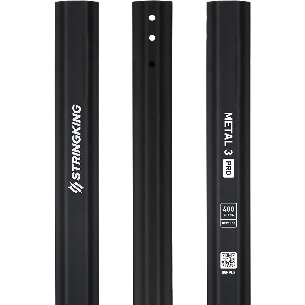 StringKing Men's Metal 3 Pro Defense Lacrosse Shaft 400 Grams (Black)
