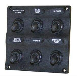 6-Way Toggle Switch Panel for Pontoon Boats