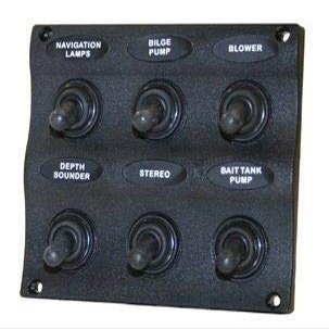 6-Way Toggle Switch Panel for Pontoon Boats