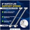 Five Oceans 2-Pack 8-Inch Hatch Lid Support Spring - 316 Stainless Steel Marine-Grade Corrosion-Resistant Boat Hatch Lift Support - FO2884-M2 view 2
