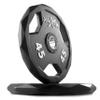 XMark Combo Offer 45 lb Pair of BLACK DIAMOND Premium Quality Rubber Coated Olympic Weight Plates with 7 ft Deadlift VOODOO Commercial Olympic Bar, 1500 lb Weight Capacity view 4
