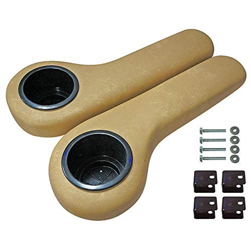 Tan Golf Cart Cup Holder Rear Seat Arm Rest Cushion - Fits EZGO/Club Car/Yamaha