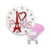 NAVIKA I Love Paris Eiffel Tower Golf Ball Marker with Austrian Crystals | Hat Clip Included | France Themed Golfing Accessory | Elegant Tournament Gift for Women view 1