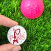 NAVIKA I Love Paris Eiffel Tower Golf Ball Marker with Austrian Crystals | Hat Clip Included | France Themed Golfing Accessory | Elegant Tournament Gift for Women view 2