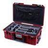 Pelican Oxblood & Black 1535 air case with Grey CVPKG dividers & Combo-Pouch lid Organizer. view 1