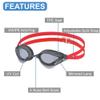 VIEW Swimming Gear V-230ASA Blade Orca SWIPE Racing Swim Goggles, Smoke view 3