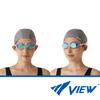 VIEW Swimming Gear V-630ASA SWIPE Fitness Swim Goggles, Blue/Emerald Mirrored Lens view 2
