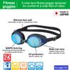 VIEW Swimming Gear V-630ASA SWIPE Fitness Swim Goggles, Blue/Emerald Mirrored Lens view 3