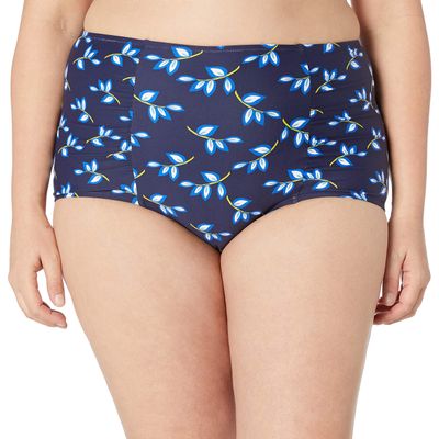 Anne Cole High Waist Swim Bottom with Side Shirring