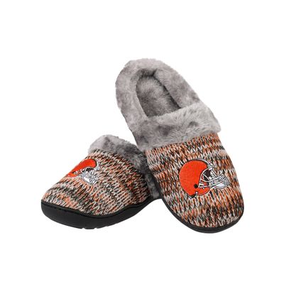 FOCO NFL Cleveland Browns Womens Peak Slide Slippers, Team Color, Large (9-10)