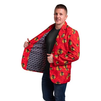 FOCO NHL Chicago Blackhawks Mens Digital Camo Party Business Suit JacketDigital Camo Party Business Suit Jacket, Team Color, M (44)