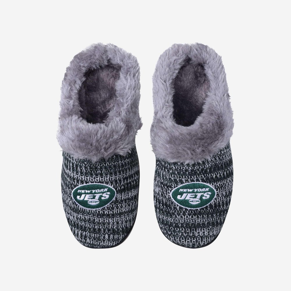 FOCO NFL New York Jets Womens Peak Slide Slippers, Team Color, Large (9-10)