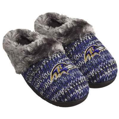 FOCO NFL Baltimore Ravens Womens Peak Slide Slippers, Team Color, XL (11-12)