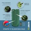 Klymit Static V Inflatable Sleeping Pad for Camping, Lightweight Hiking and Backpacking Air Bed, 2.5 Inch Thick, Short, Green view 2