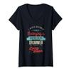 Womens Married to a Drummer Spouse Gifts V-Neck T-Shirt view 1