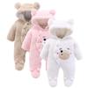 Tianhaik Newborn Baby Winter Snowsuit Footed Coat Warm Thicken Jumpsuit Pram Hoodie Romper view 1