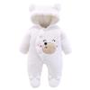 Tianhaik Newborn Baby Winter Snowsuit Footed Coat Warm Thicken Jumpsuit Pram Hoodie Romper view 2