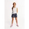 French Toast Girls' Lace Up Short, Navy Star, 4 view 2