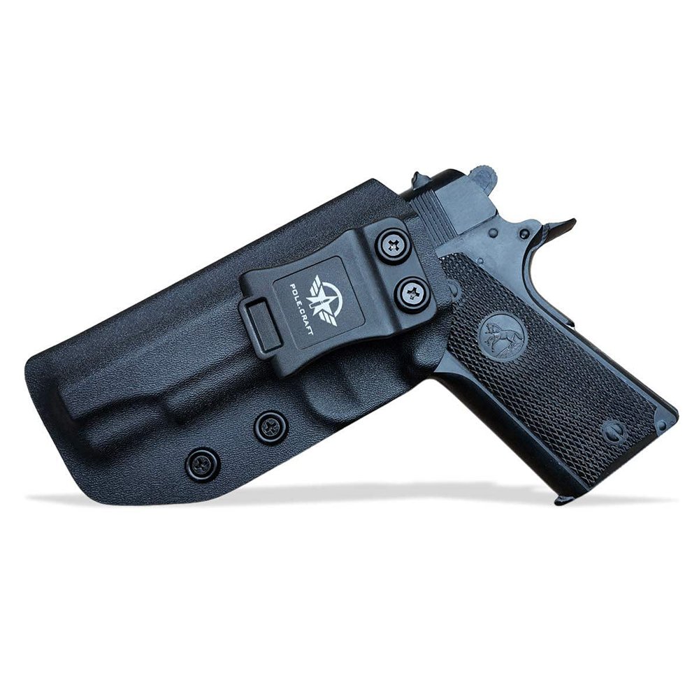 1911 Holster IWB Kydex for Colt 1911 Commander .45 9mm 4.25 '' Inside Waistband - IWB 1911 4.25 Commander Holster (Black, Left)