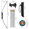 Dostyle 44" Bow and Arrow Set for Kids Children Outdoor Youth Recurve Bow Junior Archery Training for Kids Teams Game Gift view 3