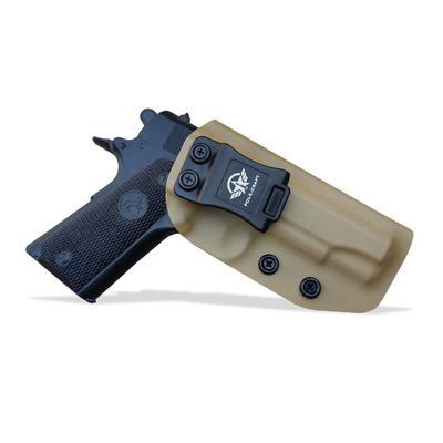 1911 Holster IWB Kydex for Colt 1911 Commander .45 9mm 4.25 Inch - 1911 Commander Holster 1911 4.25(Tan, Right Hand Draw)