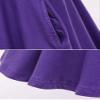 TriKalor Girls Dresses Short Sleeve Solid Color Skater Casual Twirly Dress with Pockets Purple 10-12 Years view 3