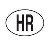 EW Designs HR Croatia Country Code Oval Sticker Decal Vinyl Croatian Euro Bumper Sticker Vinyl Sticker Car Truck Decal 5" view 1