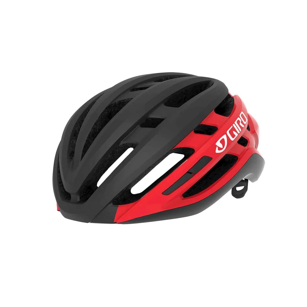 Giro Agilis MIPS Mens Road Cycling Helmet - Matte Black/Bright Red (2022), Medium