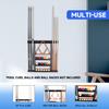 GSE Games & Sports Expert Billiard Cue Stick Hanging Wall Mounting Rack Only, Holds 6 Pool Cue Sticks, Billiard Ball Racks and Full Set of Pool Balls (Black) view 2