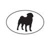 EW Designs Pug Euro Oval Sticker Decal Vinyl Dog Canine pet Bumper Sticker Vinyl Sticker Car Truck Decal 5" view 1