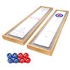 GSE Games & Sports Expert 2-in-1 Solid Wood Shuffleboard and Curling Tabletop Game Board Set with 8 Rollers for Family and Friends view 1