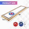 GSE Games & Sports Expert 2-in-1 Solid Wood Shuffleboard and Curling Tabletop Game Board Set with 8 Rollers for Family and Friends view 2
