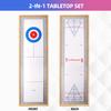 GSE Games & Sports Expert 2-in-1 Solid Wood Shuffleboard and Curling Tabletop Game Board Set with 8 Rollers for Family and Friends view 3