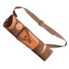 Bear Archery Superlite Traditional Shoulder Back Leather Arrow Quiver with Large Pouch, Brown, One Size (AT100BQ) view 1