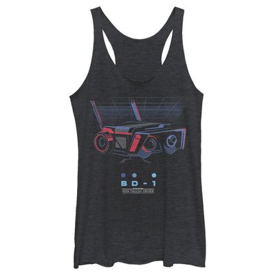 Star Wars Junior's Jedi: Fallen Order Retro Robo Tri-Blend Racerback Layering Tank, Black Heather, Medium