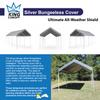 King Canopy Hercules 10-Feet by 20-Feet, 2-Inch Hammertone Steel Frame, 8-Leg, Carport, Grey view 3